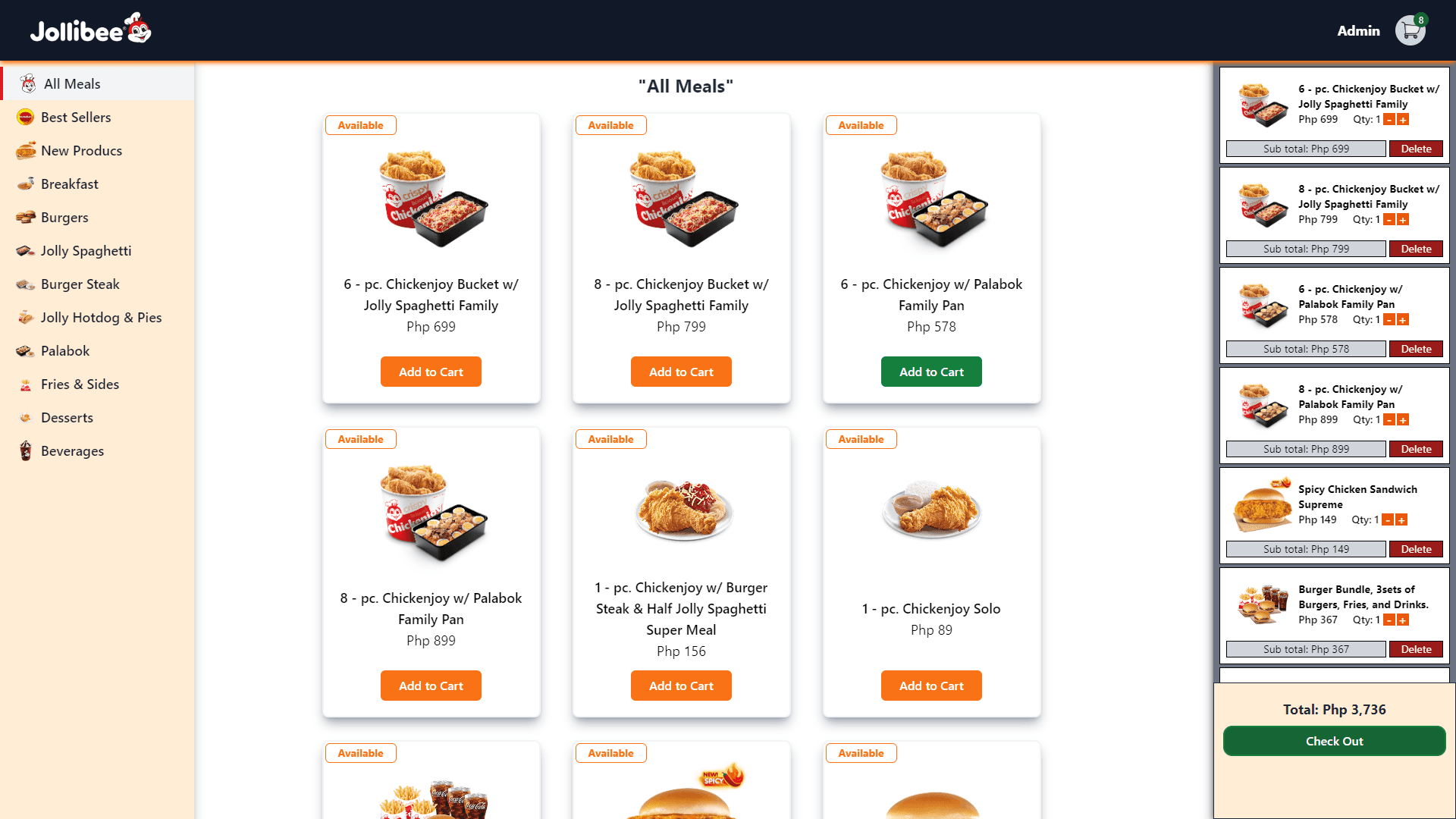 Ordering Application Remake